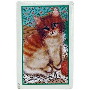 Vintage Trump Playing Cards Red Ginger Tabby Cat Kitten Sealed Cellophane